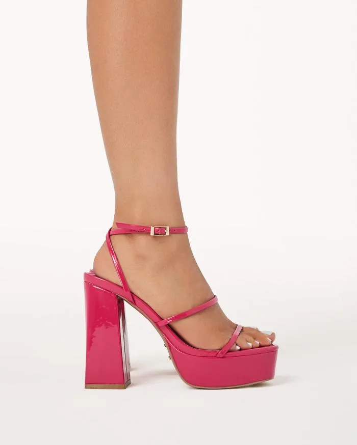 Heels Billini Block Heels VINCIJA WILD BERRY PATENT