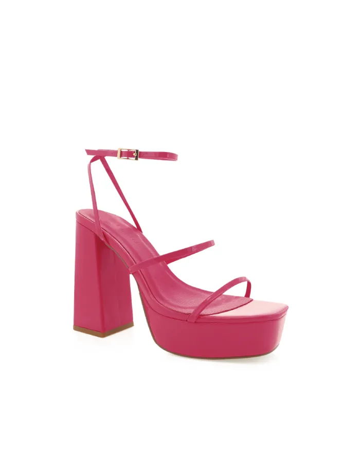 Heels Billini Block Heels VINCIJA WILD BERRY PATENT