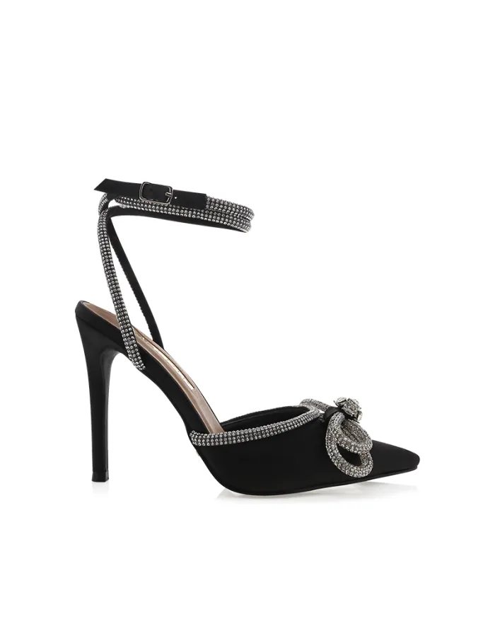 Heels Billini Stiletto Heels ELOPE BLACK SATIN