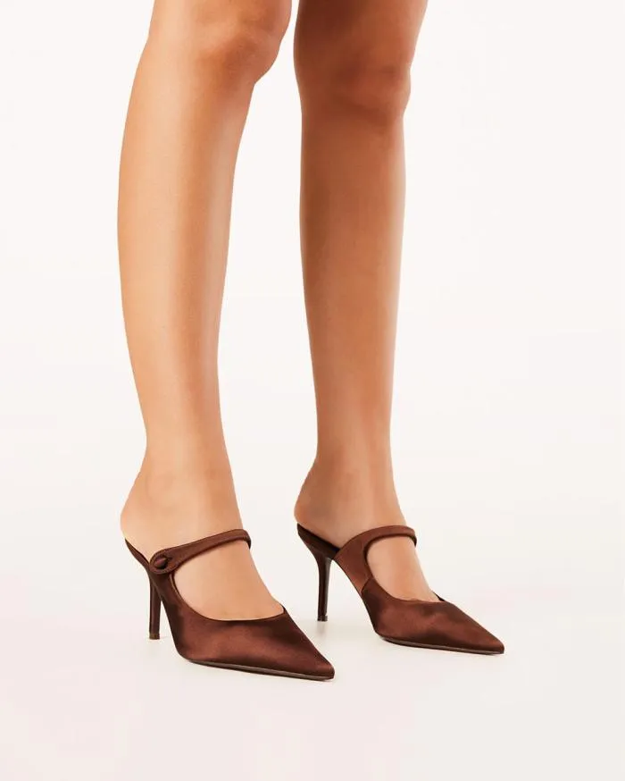 Heels Billini Stiletto Heels KALIO ESPRESSO SATIN