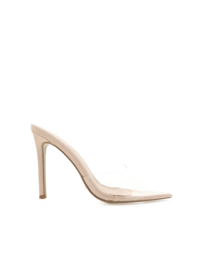 Heels Billini Stiletto Heels QUINETTE NUDE PATENTCLEAR