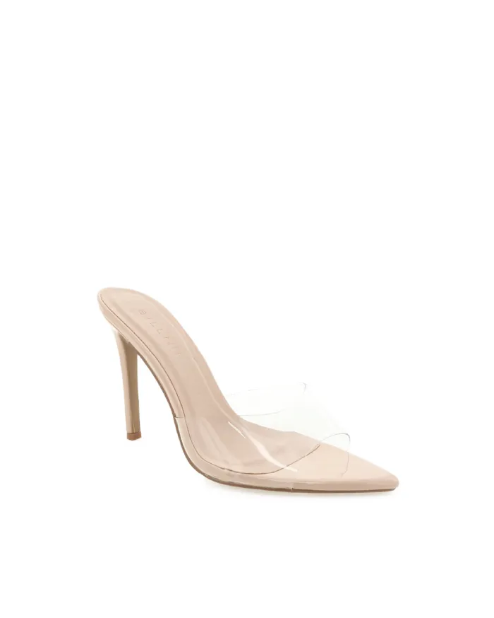 Heels Billini Stiletto Heels QUINETTE NUDE PATENTCLEAR