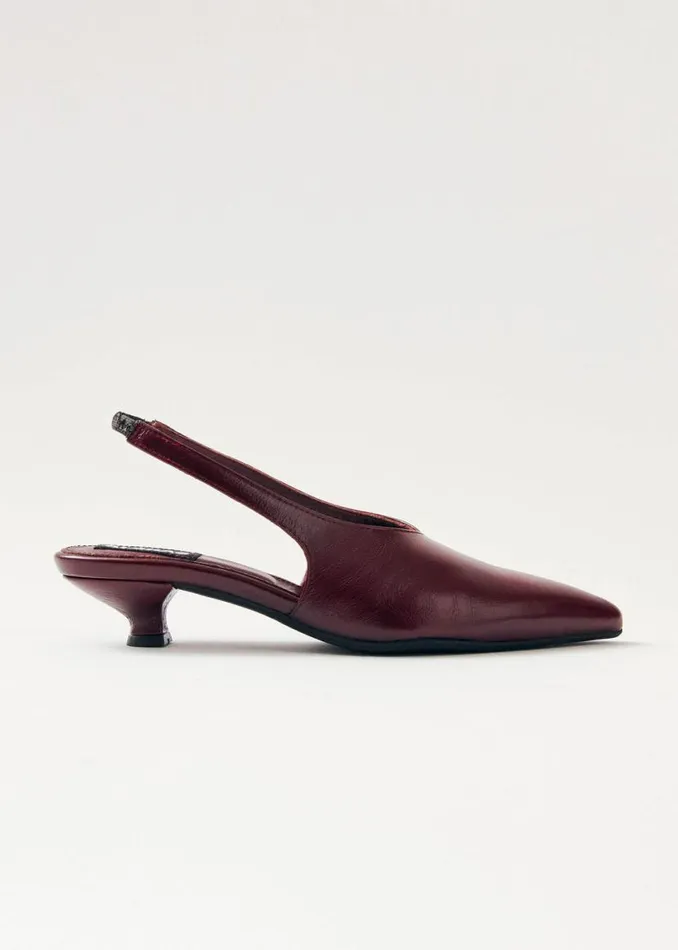Heels Women ALOHAS Eros Burgundy Leather Pumps