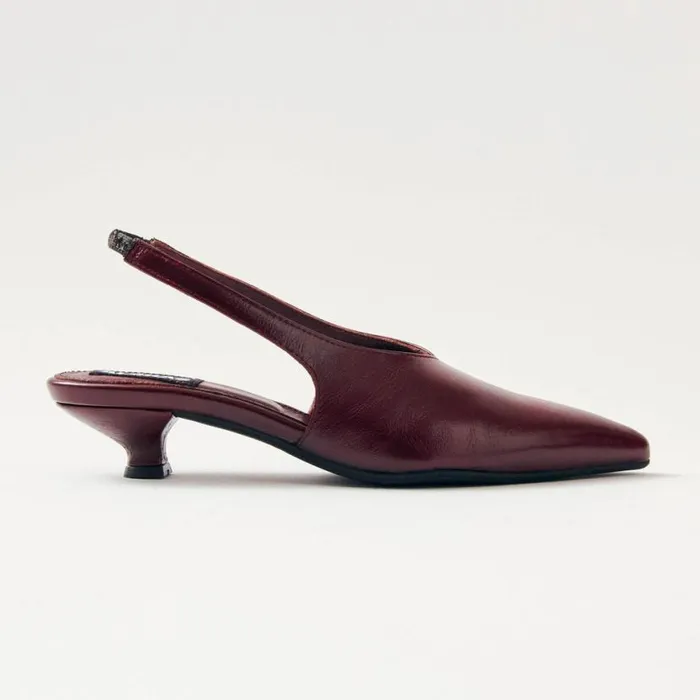 Heels Women ALOHAS Eros Burgundy Leather Pumps