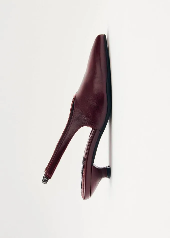 Heels Women ALOHAS Eros Burgundy Leather Pumps