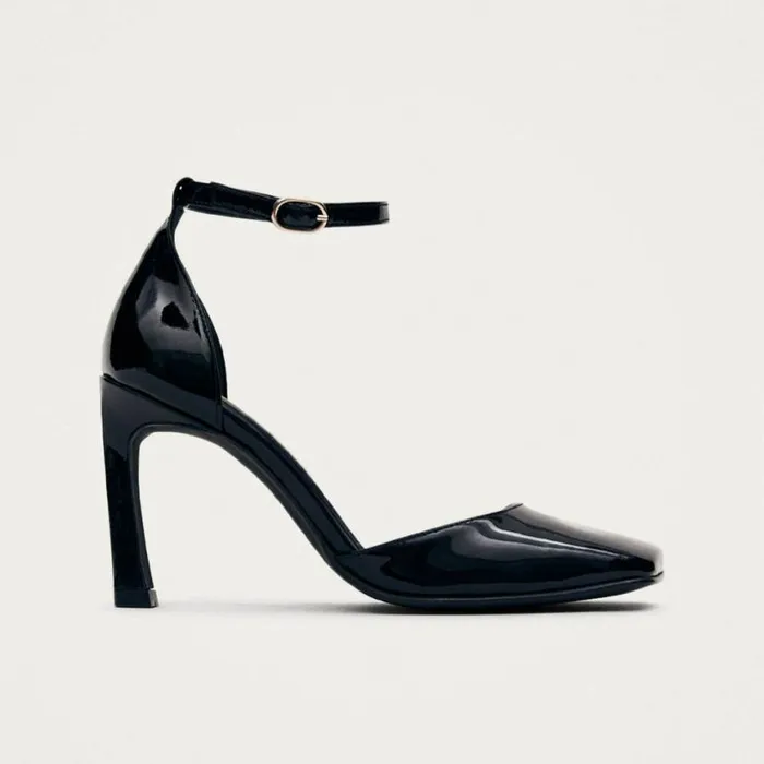 Heels Women ALOHAS Liebe Onix Black Leather Pumps