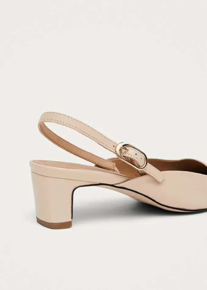 Heels Women ALOHAS Lindy Bicolor Cream Black Leather Pumps