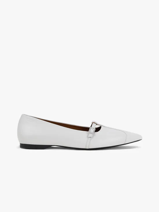 Hermine Pointed Flat White Women Shoes Lisa Says Gah