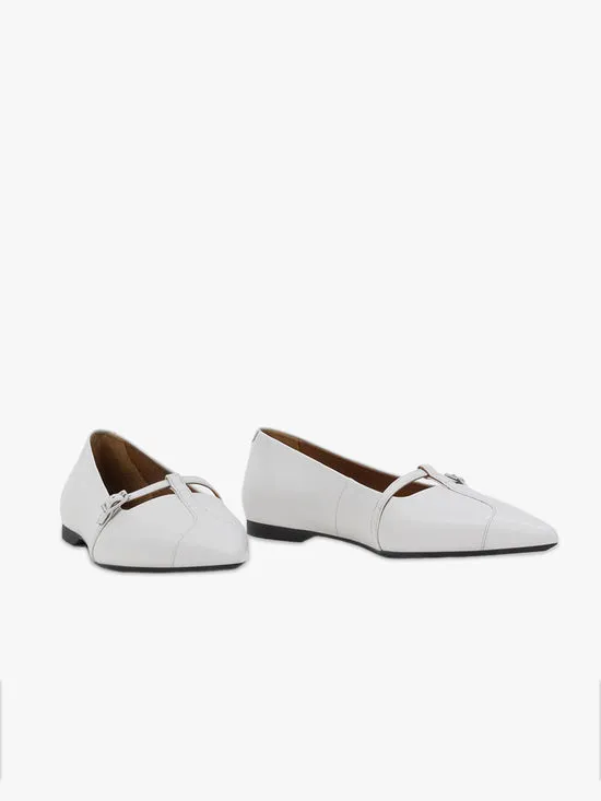 Hermine Pointed Flat White Women Shoes Lisa Says Gah Hermine Pointed Flat White Women Shoes Lisa Says Gah