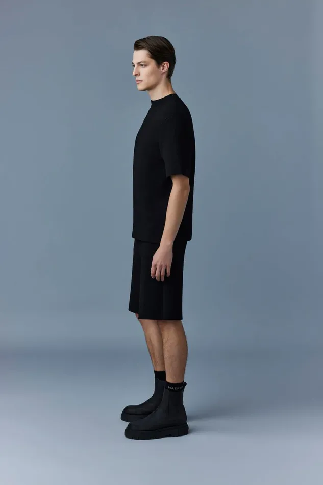 Hoodies and Tops Men Mackage ABRAM Stretch Viscose Knit Top Black Hoodies and Tops Men Mackage ABRAM Stretch Viscose Knit Top Black