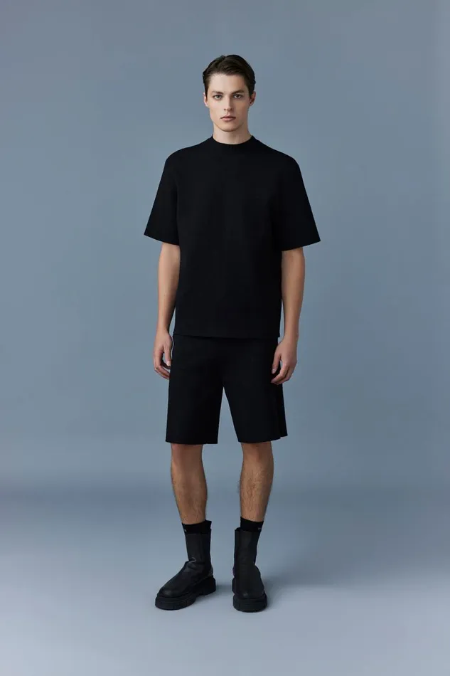 Hoodies and Tops Men Mackage ABRAM Stretch Viscose Knit Top Black Hoodies and Tops Men Mackage ABRAM Stretch Viscose Knit Top Black