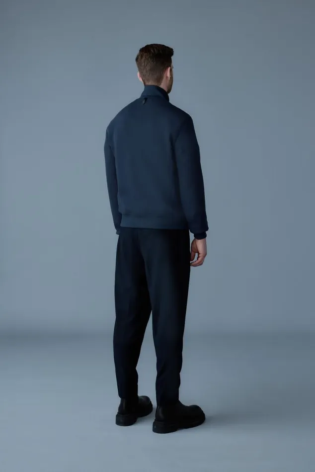 Hoodies and Tops Men Mackage COLLINR Nano Down Mixed Media Bomber Jacket Black Hoodies and Tops Men Mackage COLLINR Nano Down Mixed Media Bomber Jacket Black