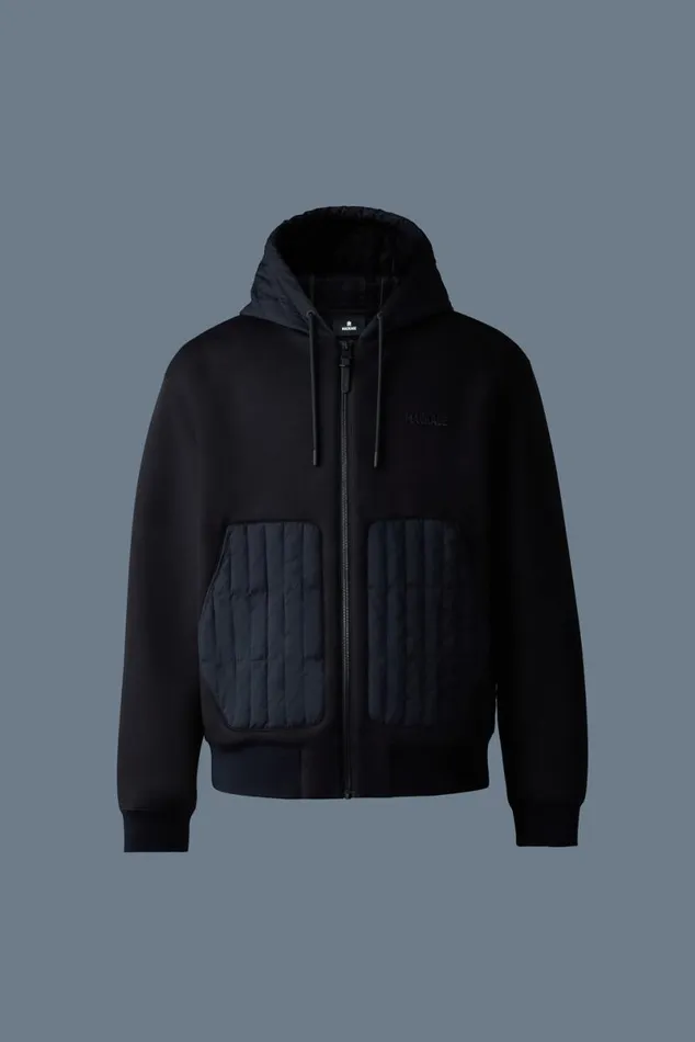 Hoodies and Tops Men Mackage CRUZ Zipup Hybrid Vertical Quilt Hoodie Light Military Hoodies and Tops Men Mackage CRUZ Zipup Hybrid Vertical Quilt Hoodie Light Military