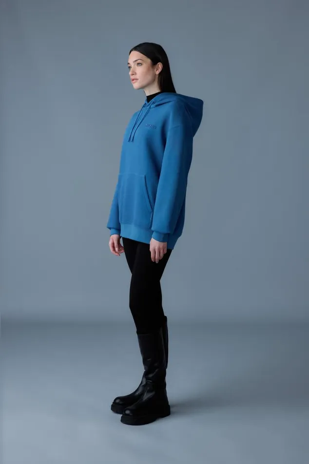 Hoodies and Tops Men Mackage KRYSTIAN Doubleface Jersey Hoodie Navy