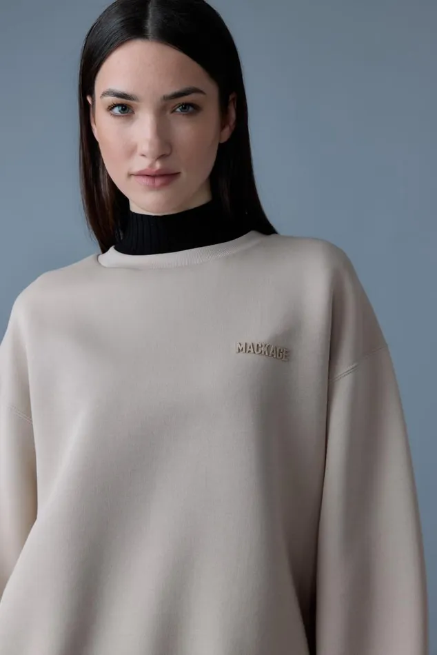 Hoodies and Tops Women Mackage JULIAN DoubleFace Jersey Sweatshirt Black Hoodies and Tops Women Mackage JULIAN DoubleFace Jersey Sweatshirt Black