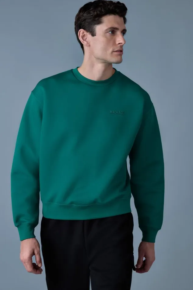 Hoodies and Tops Women Mackage JULIAN DoubleFace Jersey Sweatshirt Emerald Hoodies and Tops Women Mackage JULIAN DoubleFace Jersey Sweatshirt Emerald