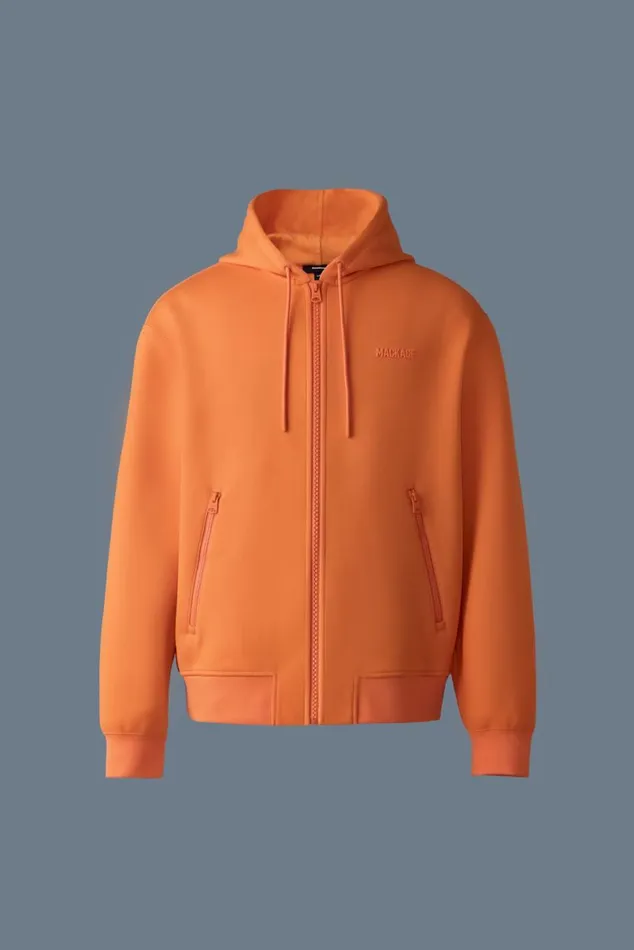 Hoodies and Tops Women Mackage KRYSTOS Doubleface Jersey Zipup Hoodie Garnet Hoodies and Tops Women Mackage KRYSTOS Doubleface Jersey Zipup Hoodie Garnet