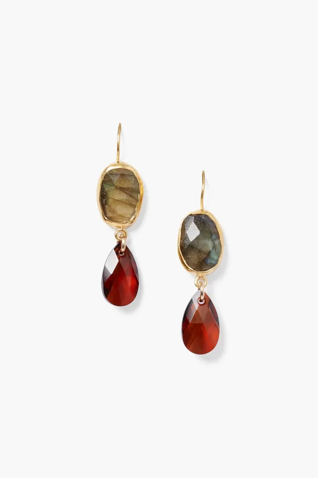 Ingrid Drop Earrings Burgundy Mix Women Chan Luu Earrings