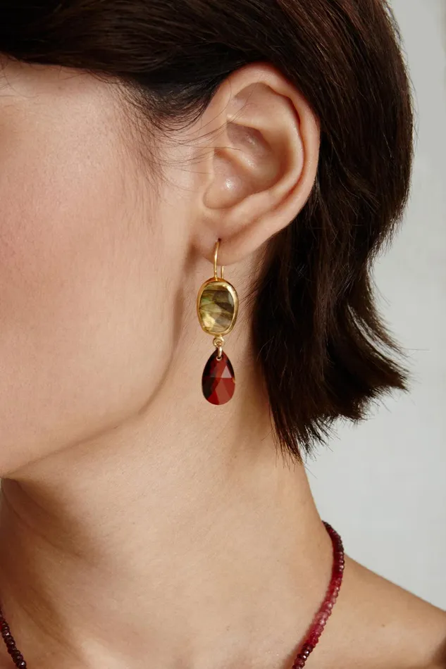 Ingrid Drop Earrings Burgundy Mix Women Chan Luu Earrings