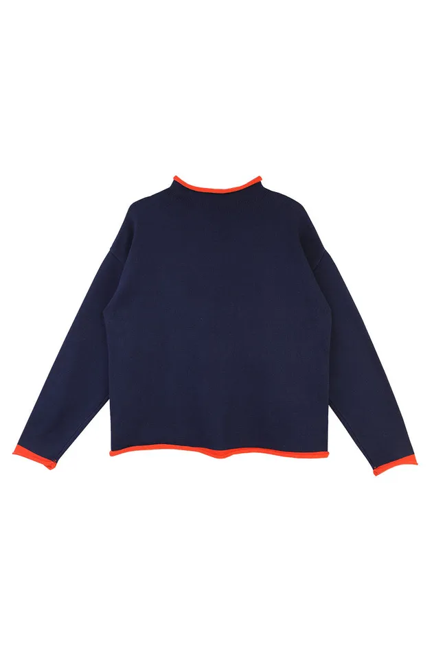 Ivo Knit Navy Womens LF Markey Knitwear
