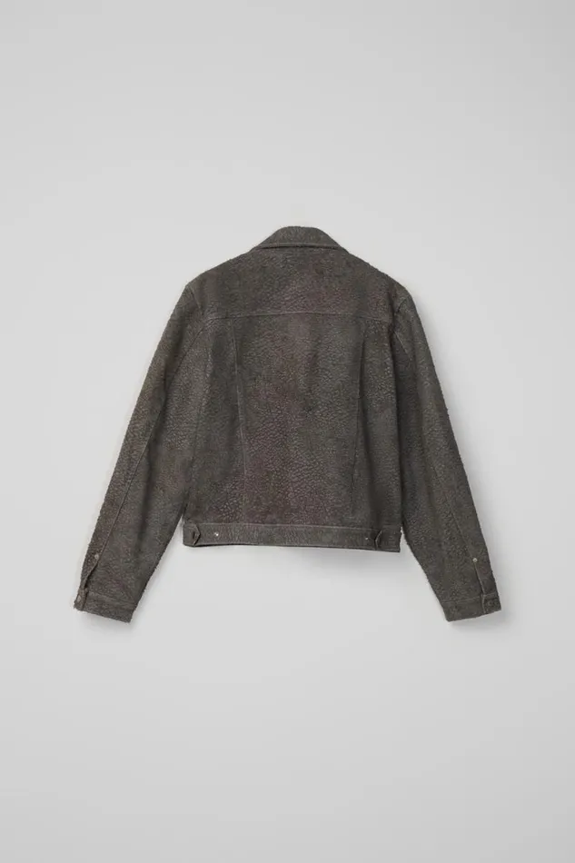 Jackets Women Camper Suede Jacket Gray Wrinkled Suede Leather Jacket Jackets Women Camper Suede Jacket Gray Wrinkled Suede Leather Jacket