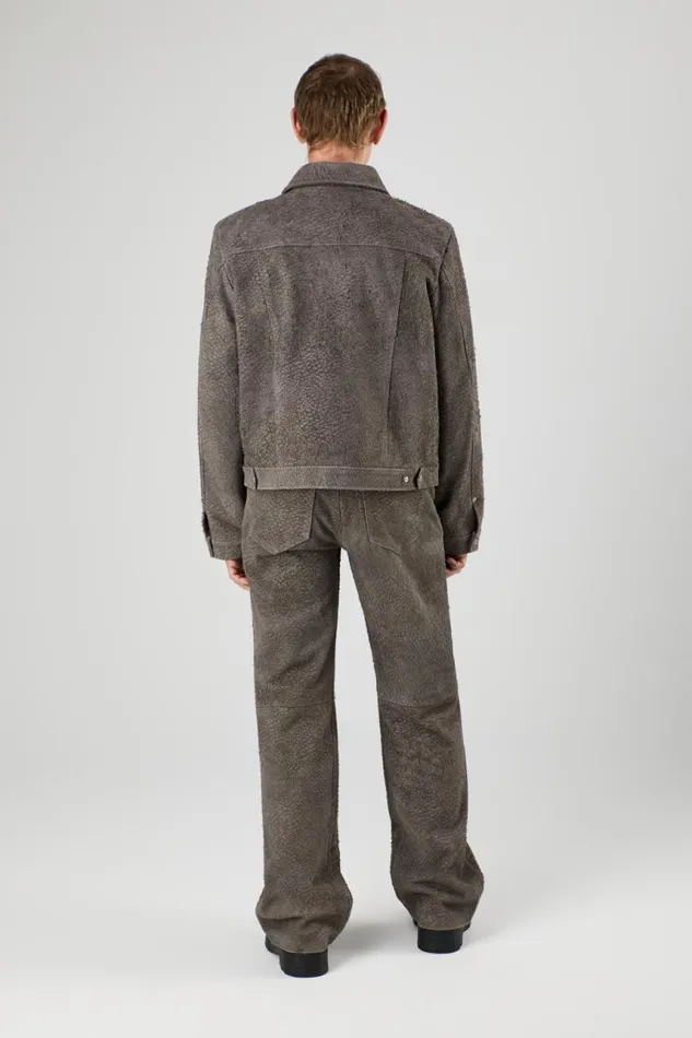 Jackets Women Camper Suede Jacket Gray Wrinkled Suede Leather Jacket Jackets Women Camper Suede Jacket Gray Wrinkled Suede Leather Jacket