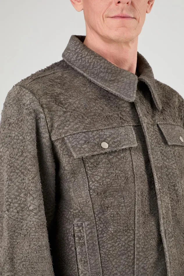 Jackets Women Camper Suede Jacket Gray Wrinkled Suede Leather Jacket Jackets Women Camper Suede Jacket Gray Wrinkled Suede Leather Jacket