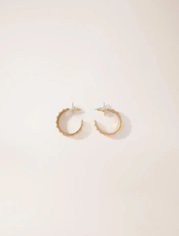 Jewelry Women Maje Tapered Gold Mini Hoop Earrings Gold