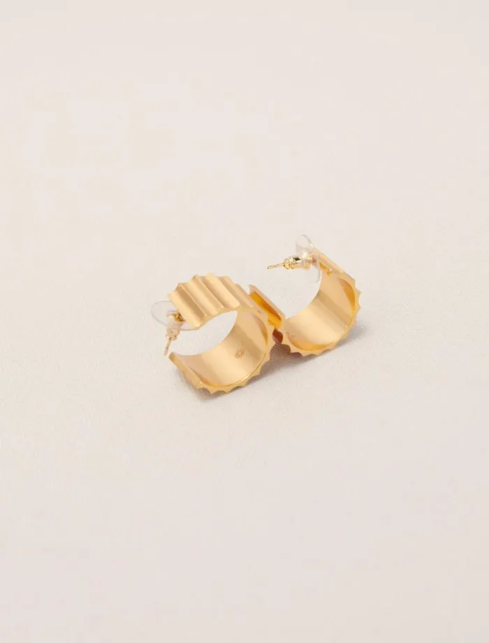 Jewelry Women Maje Tapered Gold Mini Hoop Earrings Gold