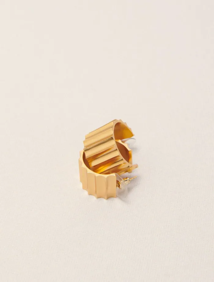 Jewelry Women Maje Tapered Gold Mini Hoop Earrings Gold