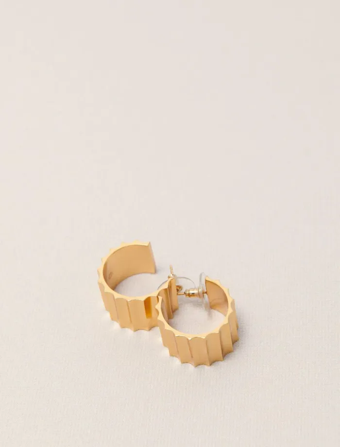 Jewelry Women Maje Tapered Gold Mini Hoop Earrings Gold