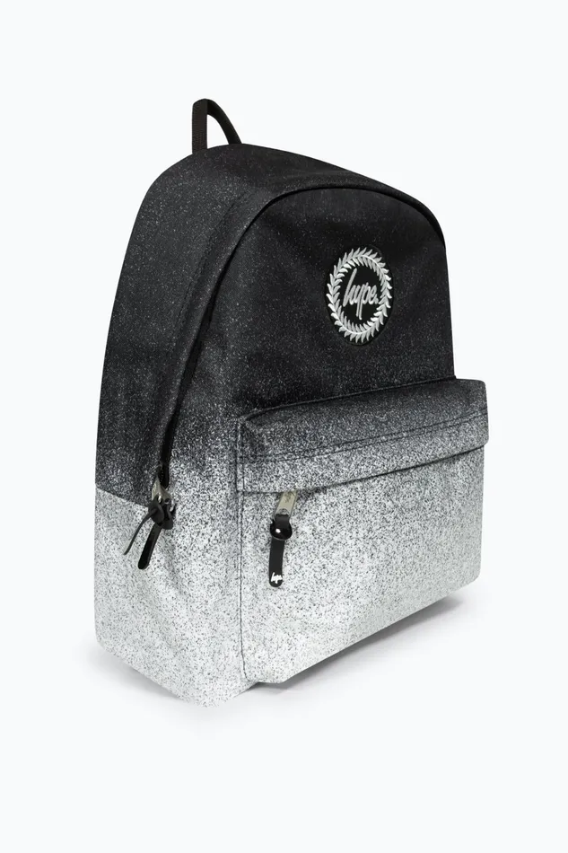 Just Hype Backpacks Hype Unisex BlackWhite Speckle Fade Iconic Kids Backpack