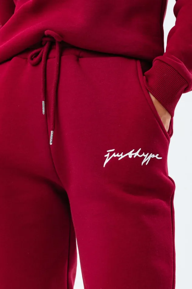 Just Hype Joggers Hype Burgundy Women039S Joggers