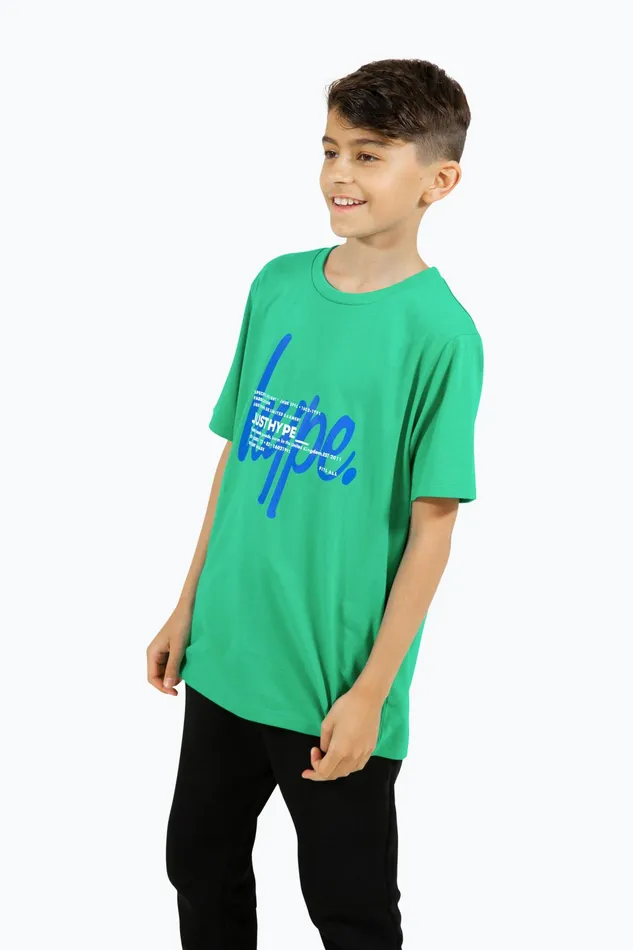 Just Hype TShirts and Vests Hype Boys Green Double TShirt