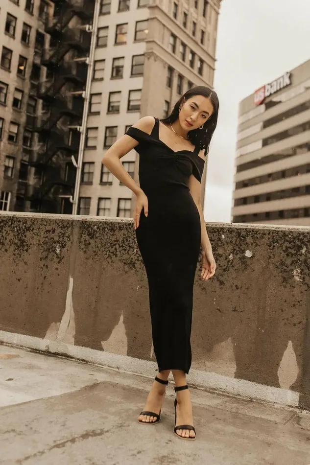 Kapri Twofer Dress In Black Black Women Bohme Dresses