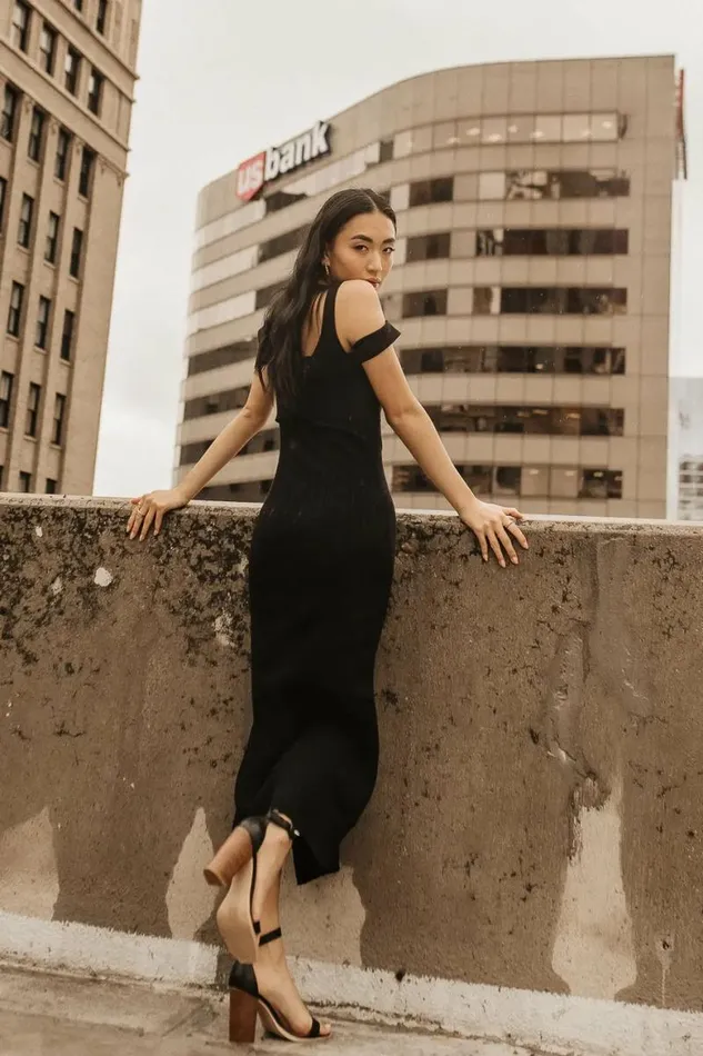 Kapri Twofer Dress In Black Black Women Bohme Dresses