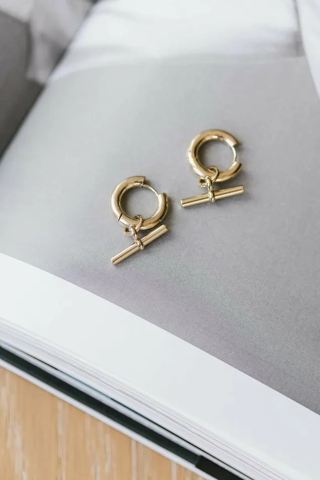 Katerina Hoop Earrings Gold Women Bohme Jewelry