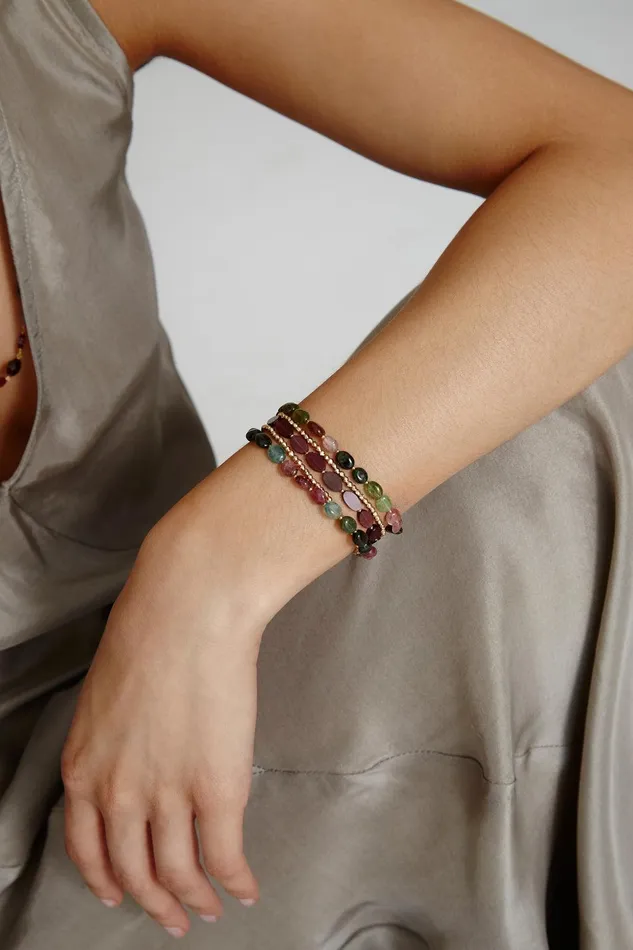 Kenai Naked Wrap Bracelet Tourmaline Mix Women Chan Luu Bracelets