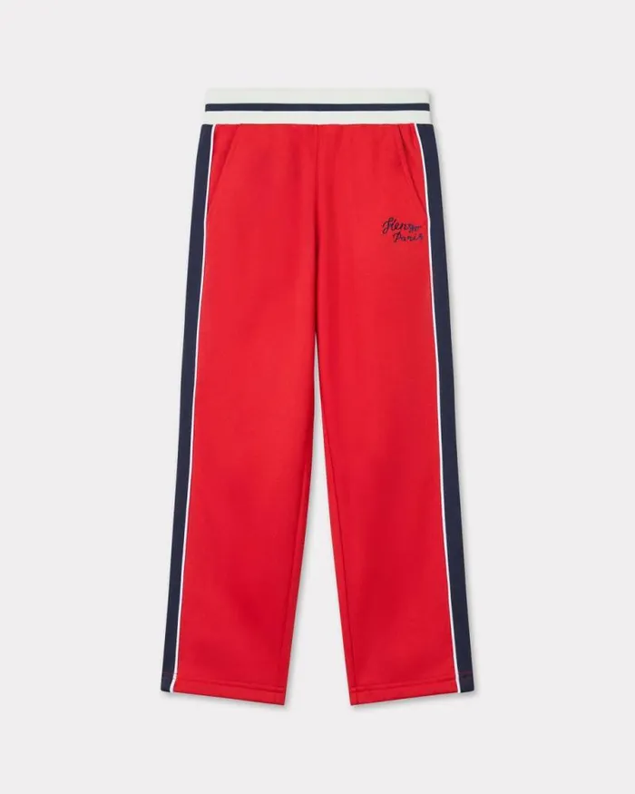 Kids 039Lunar New Year039 Embroidered Jogging Trousers Deep Orange Kenzo Pants And Shorts
