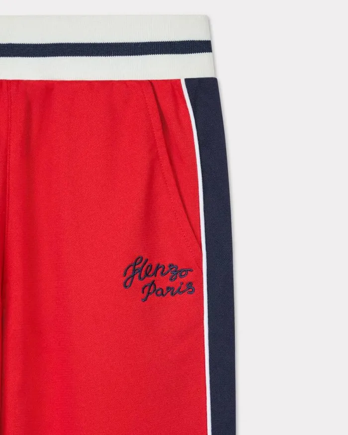 Kids 039Lunar New Year039 Embroidered Jogging Trousers Deep Orange Kenzo Pants And Shorts