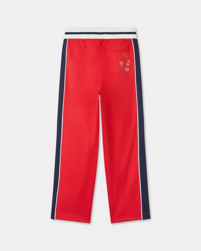 Kids 039Lunar New Year039 Embroidered Jogging Trousers Deep Orange Kenzo Pants And Shorts