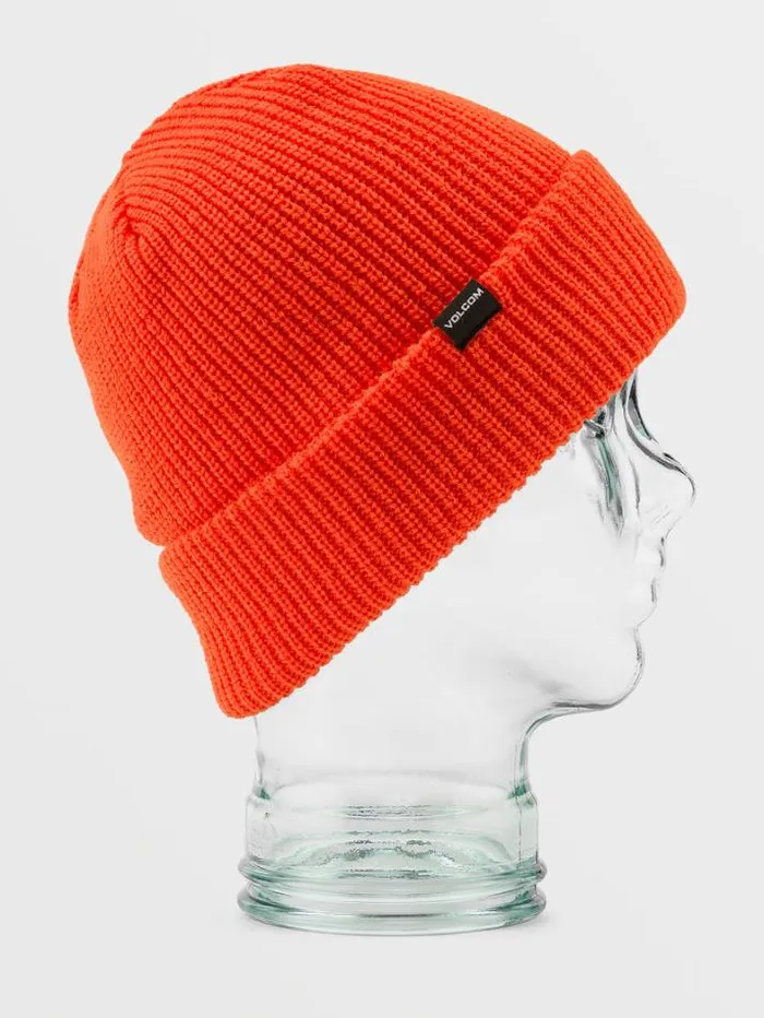 Kids Beanies Volcom Lined Beanie 8211 Orange Shock