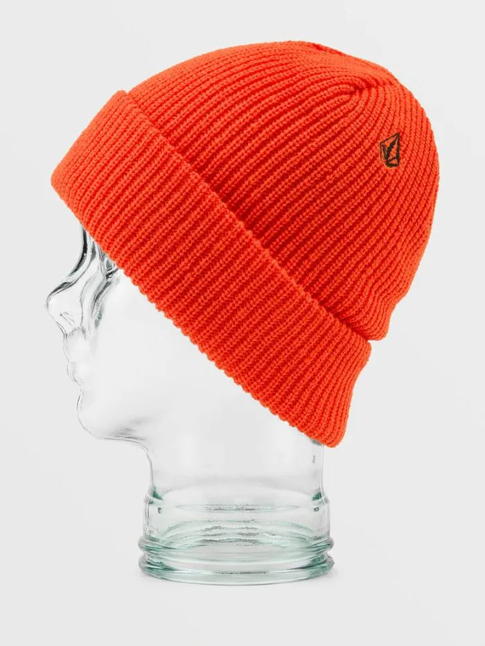 Kids Beanies Volcom Lined Beanie 8211 Orange Shock