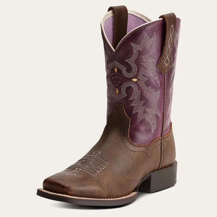 Kids Big Kids039 Footwear Ariat Tombstone Western Boot Vintage Bomberplum