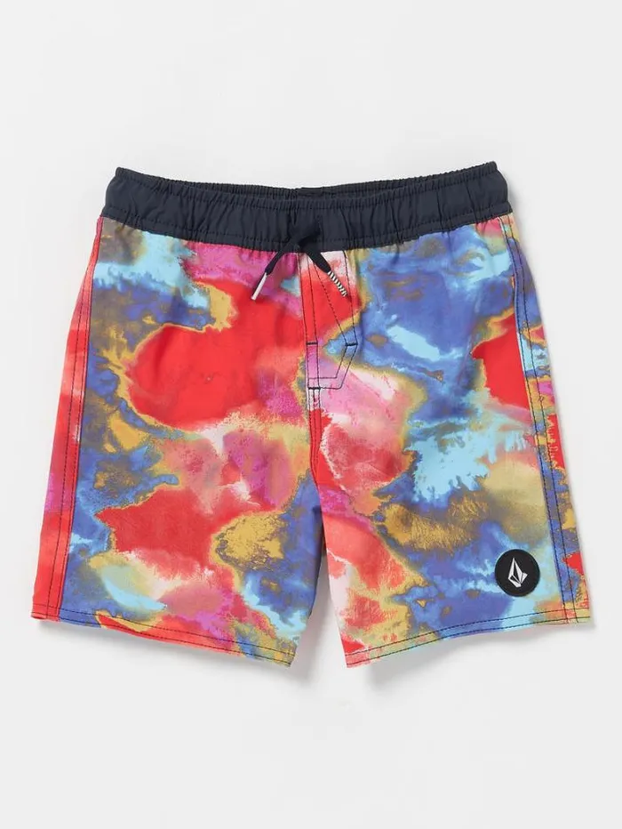 Kids Boardshorts and Trunks Volcom Little Boys Utopia Elastic Waist Trunks 8211 Multi