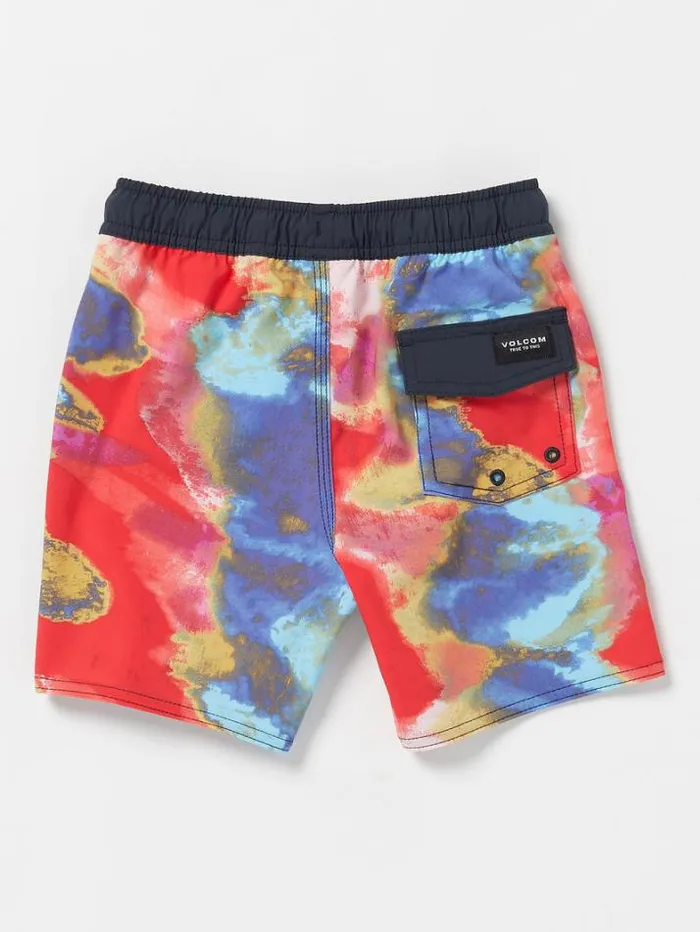 Kids Boardshorts and Trunks Volcom Little Boys Utopia Elastic Waist Trunks 8211 Multi