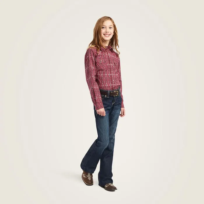 Kids Button Down Shirts Ariat REAL Alma Shirt Alma Print Kids Button Down Shirts Ariat REAL Alma Shirt Alma Print