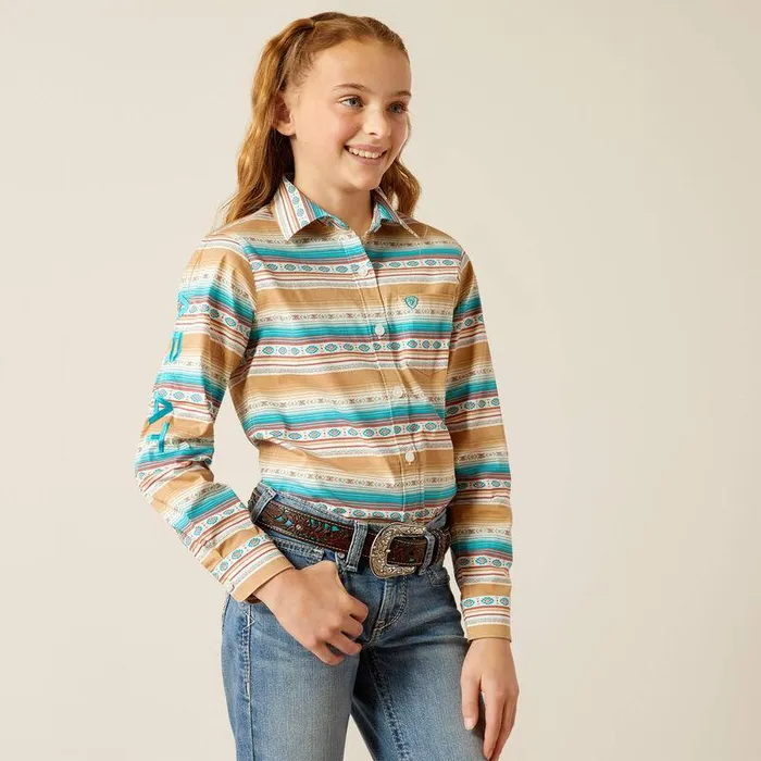 Kids Button Down Shirts Ariat Team Kirby Shirt Fallon Serape Print
