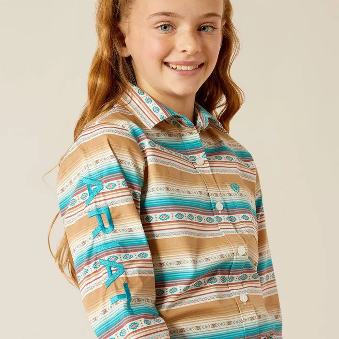 Kids Button Down Shirts Ariat Team Kirby Shirt Fallon Serape Print Kids Button Down Shirts Ariat Team Kirby Shirt Fallon Serape Print