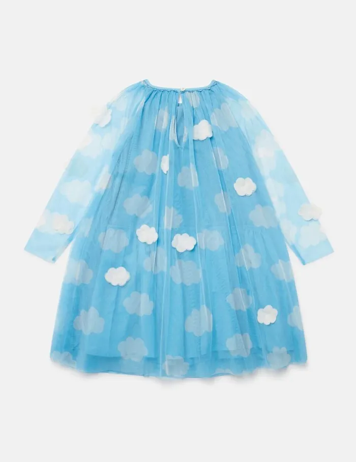 Kids Cloud Appliqu LongSleeve Dress Blue And White Stella McCartney Dresses and Jumpsuits Kids Cloud Appliqu LongSleeve Dress Blue And White Stella McCartney Dresses and Jumpsuits